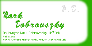 mark dobrovszky business card